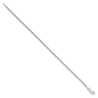 Sterling Silver 2.25mm Diamond-cut Rope Chain - Birthstone Company