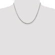 Sterling Silver Rhodium-plated 2.5mm Diamond-cut Rope Chain