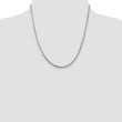 Sterling Silver Rhodium-plated 2.5mm Diamond-cut Rope Chain