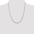 Sterling Silver Rhodium-plated 2.5mm Diamond-cut Rope Chain