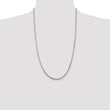 Sterling Silver Rhodium-plated 2.5mm Diamond-cut Rope Chain