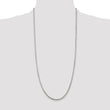 Sterling Silver Rhodium-plated 2.5mm Diamond-cut Rope Chain