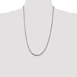 Sterling Silver Rhodium-plated 3mm Diamond-cut Rope Chain