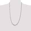 Sterling Silver Rhodium-plated 3mm Diamond-cut Rope Chain