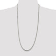 Sterling Silver Rhodium-plated 3mm Diamond-cut Rope Chain