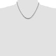 Sterling Silver Rhodium-plated 3.5mm Diamond-cut Rope Chain