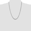 Sterling Silver Rhodium-plated 3.5mm Diamond-cut Rope Chain