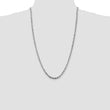 Sterling Silver Rhodium-plated 3.5mm Diamond-cut Rope Chain