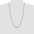 Sterling Silver Rhodium-plated 3.5mm Diamond-cut Rope Chain