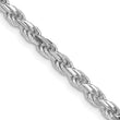 Sterling Silver Rhodium-plated 3.5mm Diamond-cut Rope Chain
