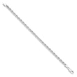 Sterling Silver Rhodium-plated 4.25mm Diamond-cut Rope Chain