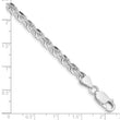 Sterling Silver Rhodium-plated 4.25mm Diamond-cut Rope Chain
