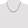 Sterling Silver 4.75mm Diamond-cut Rope Chain