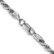 Sterling Silver Rhodium-plated 4.75mm Diamond-cut Rope Chain