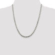 Sterling Silver Rhodium-plated 4.75mm Diamond-cut Rope Chain