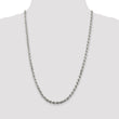Sterling Silver Rhodium-plated 4.75mm Diamond-cut Rope Chain