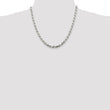 Sterling Silver 925 Unisex Polished Diamond-Cut Rope Chain Necklace 20 - 20