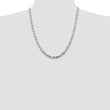 Sterling Silver 925 Unisex Polished Diamond-Cut Rope Chain Necklace 20 - 26