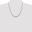 Sterling Silver 925 Unisex Polished Diamond-Cut Rope Chain Necklace 20 22 in - Birthstone Company