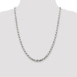 Sterling Silver 925 Unisex Polished Diamond-Cut Rope Chain Necklace 20 - 20