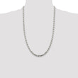 Sterling Silver 925 Unisex Polished Diamond-Cut Rope Chain Necklace 20 - 20