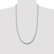 Sterling Silver 925 Unisex Polished Diamond-Cut Rope Chain Necklace 20 - 22