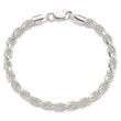 Sterling Silver 5.75mm Diamond-cut Rope Chain