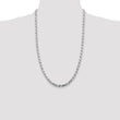 Sterling Silver Rhodium-plated 5.75mm Diamond-cut Rope Chain