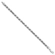 Sterling Silver Rhodium-plated 5.75mm Diamond-cut Rope Chain - Birthstone Company