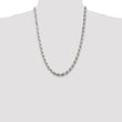 Sterling Silver 7mm Diamond-cut Rope Chain