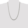 Sterling Silver 7mm Diamond-cut Rope Chain