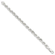 Sterling Silver 7mm Diamond-cut Polished 8 Sides Rope Chain - Birthstone Company