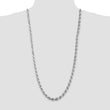 Sterling Silver Rhodium-plated 7mm Diamond-cut Rope Chain