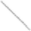 Sterling Silver Rhodium-plated 7mm Diamond-cut Rope Chain - Birthstone Company