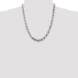 Sterling Silver 8mm Diamond-cut Rope Chain