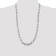 Sterling Silver 9.5mm Diamond-cut Rope Chain