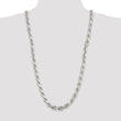 Sterling Silver 9.5mm Diamond-cut Rope Chain