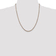 Sterling Silver And Rose Vermeil 2.5mm Diamond-cut Rope Chain