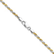 Sterling Silver And Vermeil 2.5mm Diamond-cut Rope Chain
