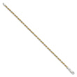 Sterling Silver And Vermeil 2.5mm Diamond-cut Rope Chain - Birthstone Company