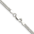 Sterling Silver Polished 3.0mm Double Diamond-cut Curb Chain