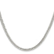 Sterling Silver Polished 3.9mm Double Diamond-cut Curb Chain