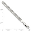Sterling Silver Polished 4.8mm Double Diamond-cut Curb Chain