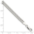 Sterling Silver Polished 4.8mm Double Diamond-cut Curb Chain - Birthstone Company