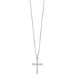 Platinum-Plated Sterling Silver Diamond Cross Necklace Gift Ready