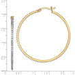 18K Gold-Plated Sterling Silver Diamond Hoop Earrings by