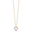 18K Gold-Plated Sterling Silver Ruby and Diamond Heart Necklace