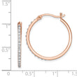 Diamond Fascination Diamond Mystique Sterling Silver Rose Gold-plated Diamond Round Hoop Earrings