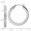 Diamond Fascination Diamond Mystique Sterling Silver Platinum-plated Diamond Hoop Earrings