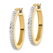 Diamond Fascination Diamond Mystique Sterling Silver 18K Gold-plated Diamond Hoop Earrings - Birthstone Company